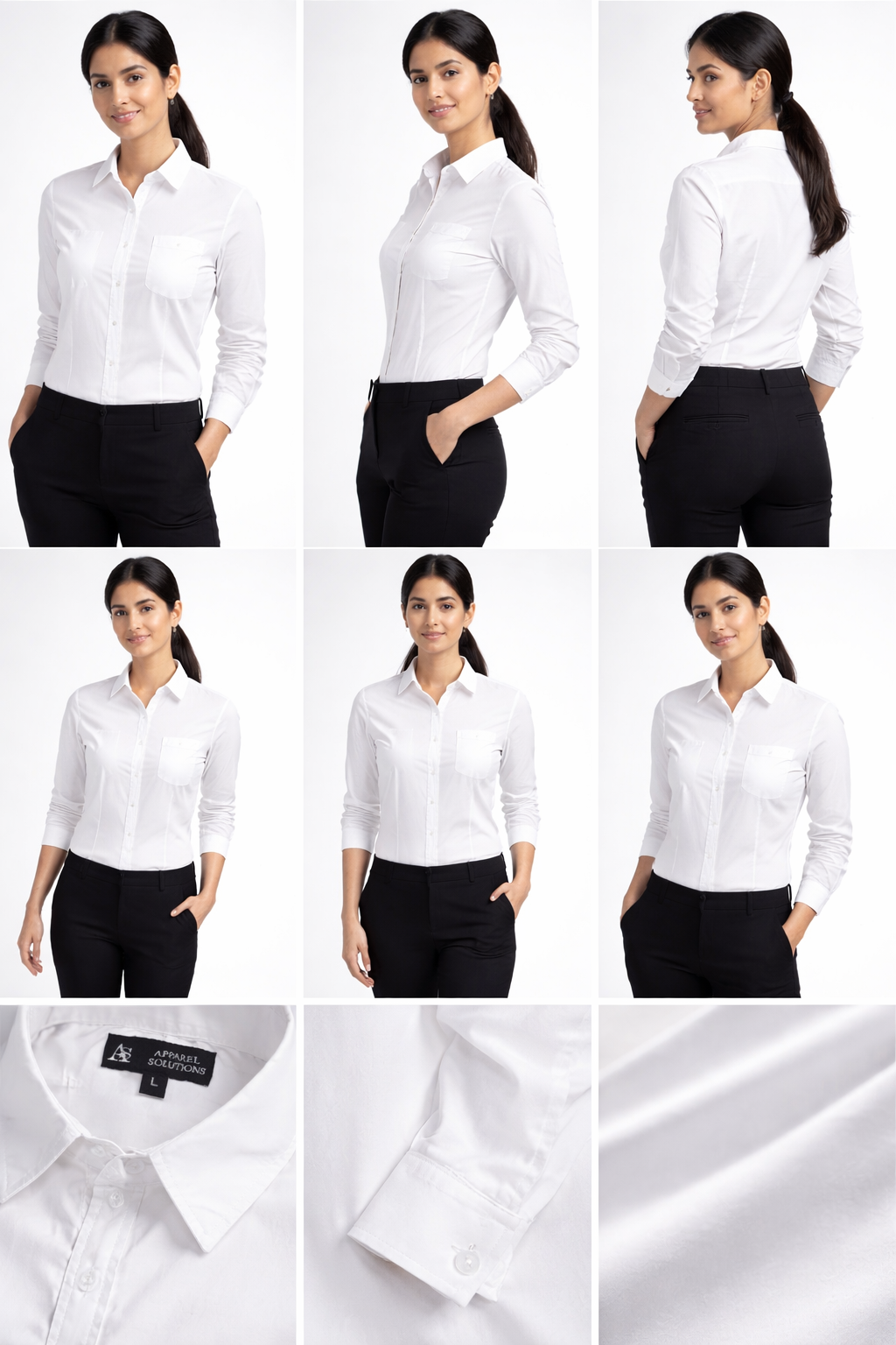 02 White shirt 100% cotton for women wear - Image 7